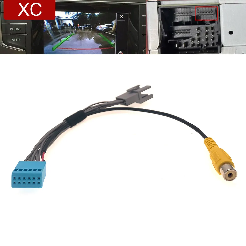 Car Parking Rear View Camera Video RCA Output Cable Adapter For VW Jetta 5 6 MK5 MK6 Golf VI Touran Tiguan with MIB RCD330 RCD