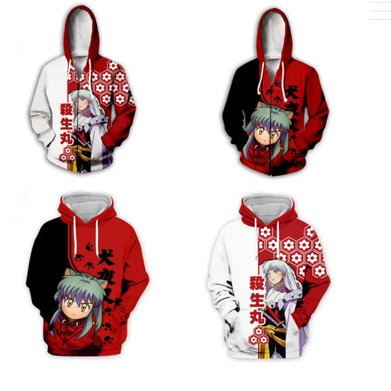 Anime inuyasha sakuya izayoi cosplay hoodies moletom outono dos homens harajuku jaquetas casaco topos para a mulher roupa de halloween