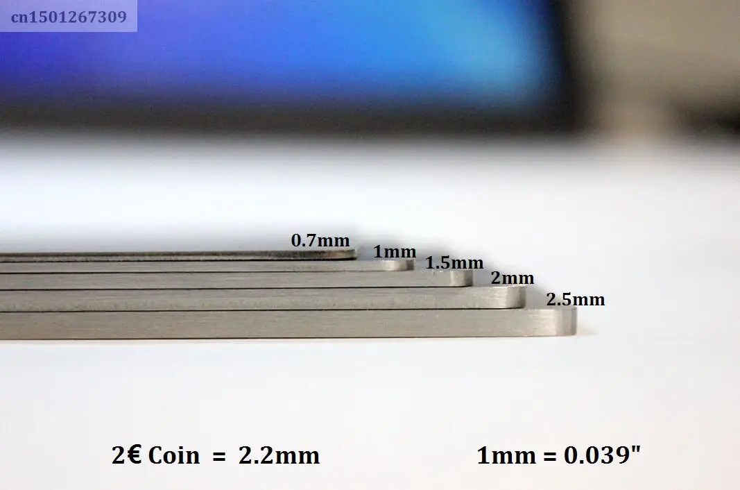 스테인레스 스틸 명함 크기 85*53mm, 매트 마감 블랭크 금속판, 다양한 두께, 1 개