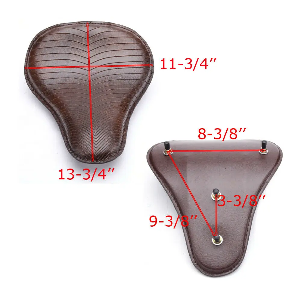 Motorcycle Brown Spring Solo Seat For Harley Road Glide Sportster XL 1200 883 Heritage Softail For Honda Shadow Spirit ACE 1100
