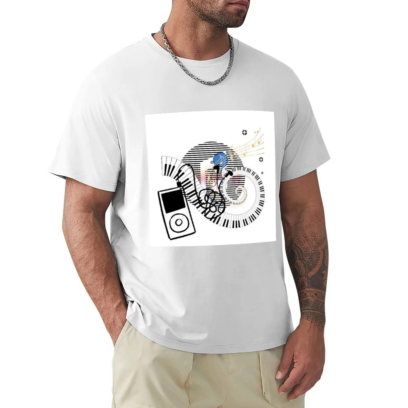 music is life music lovers T-Shirt boys animal print plus size tops boys whites mens plain t shirts