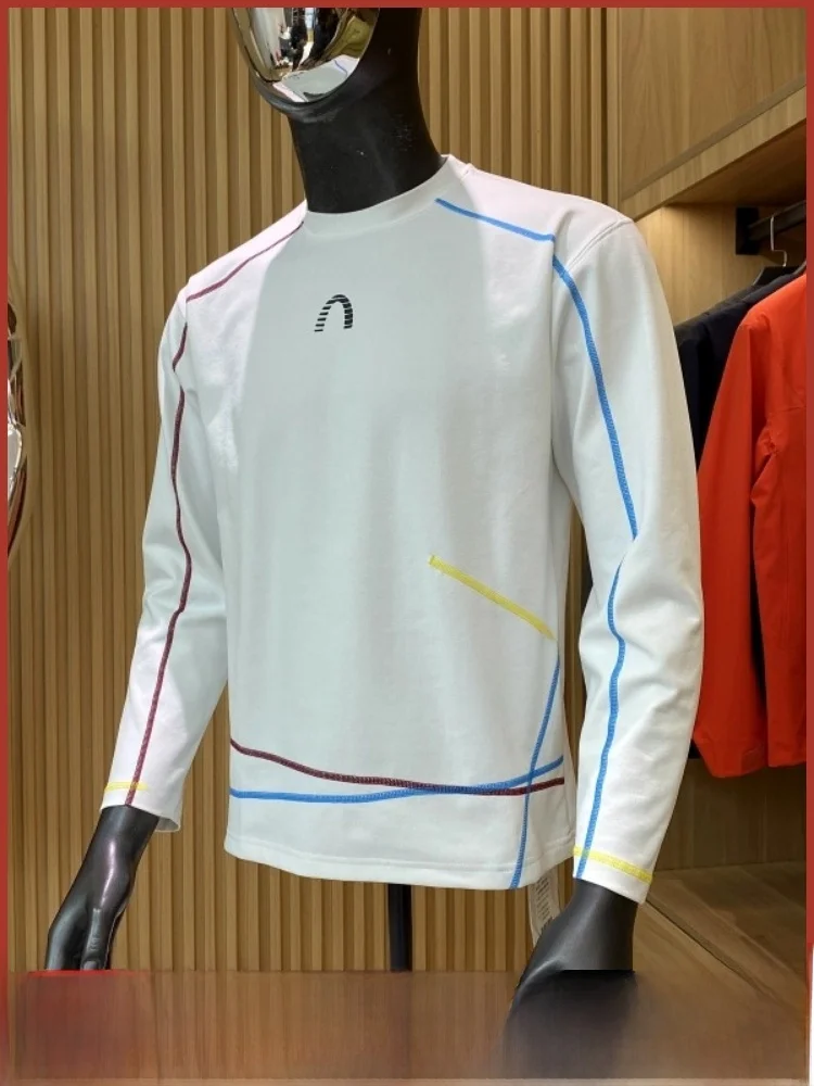 

Уличная футболка Heavyweight Mountain Series Long Sve Couple Sle Spor, влажная дышащая новая осенне-зимняя футболка...