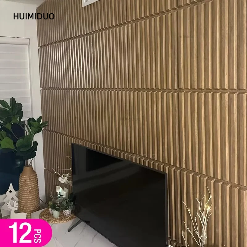 12pcs 50cmx50cm Wood grain 3D Stereo Wall Panel Diamond design tile wall sticker living room mold Bathroom waterproof wall paper