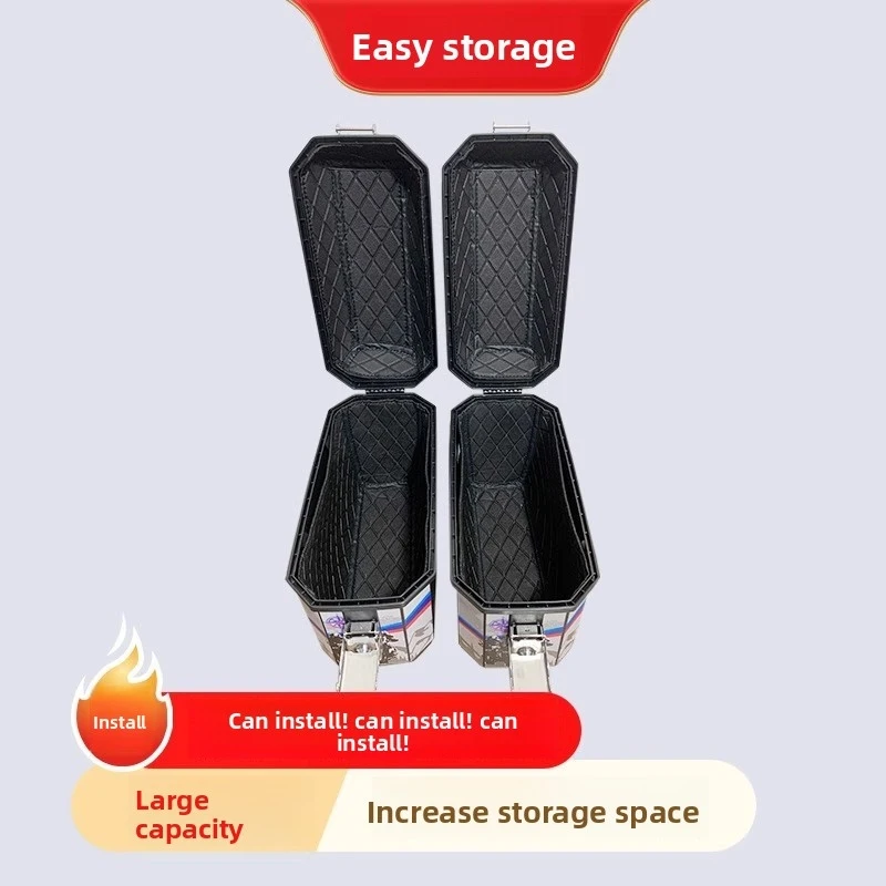 Large-capacity Side Cases for Motorcycles, Electric Vehicle Tail Boxes, Three Boxes, Non-aluminum Alloy Universal Boxes