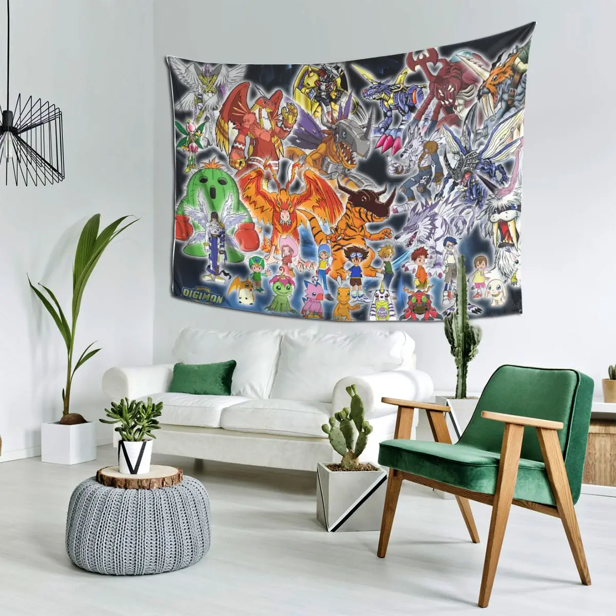 Anime Digimon Cartoon  Tapestry Decoration Art Aesthetic Tapestries for Living Room Bedroom Home Wall Cloth Wall Hanging