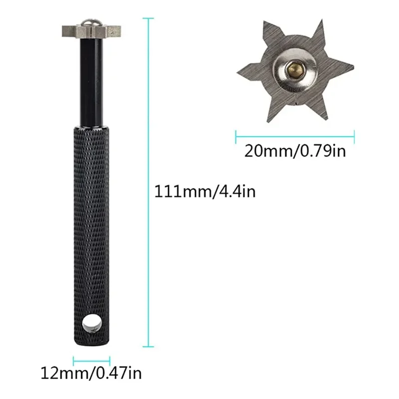 6-in-1 Golf-Rillenschärfer, tragbares Werkzeug zum Reinigen und Nachschärfen von Rillen für Wedges, Eisen, Putter und Utility-Clubs, ein ideales Golfgeschenk für Golfer. – Detail 9