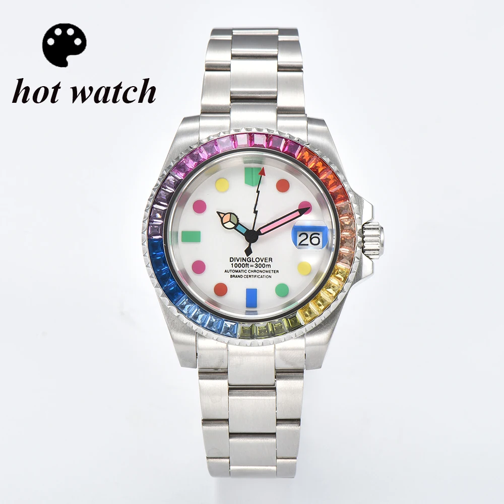 Man Watch Colorful NH35 Watch Custom Logo Watches For Men Mechanical Watches Men's Watch Stainless Steel Case Sapphire Glass