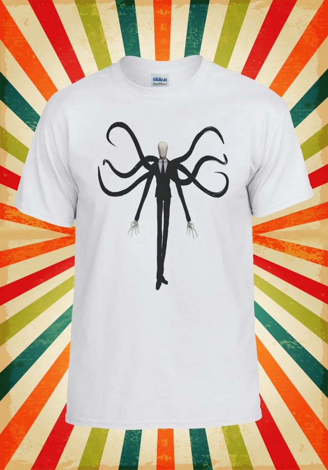 Крутая футболка с мультяшным принтом манга Slenderman 154E