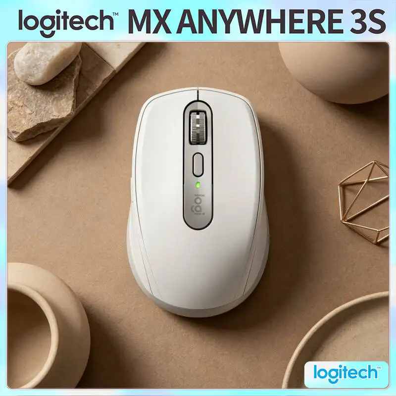 Durable MX Anywhere 3S - 8K DPI Darkfield, 70-Day Battery, Silent Click, Ideal for Stationery Office & Prep Task