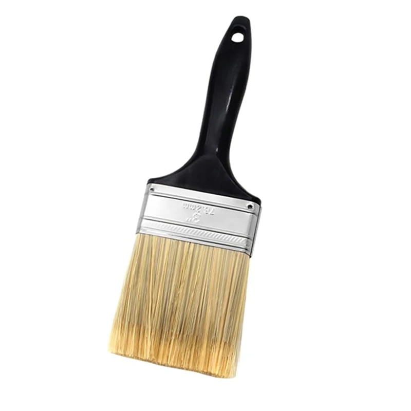 Pennelli piatti A96I-3 pollici, strumenti professionali per pittura con manico in plastica trattata per pittura fai da te, mobili, recinzioni, rifiniture murali