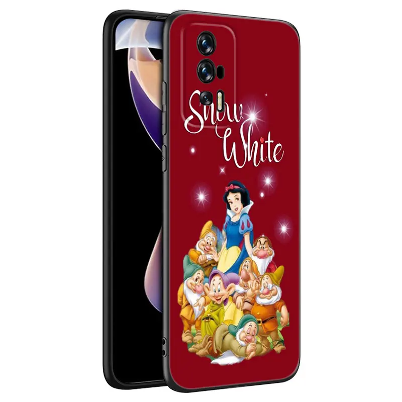 Princess Snow White Black Silicone Phone Case For Xiaomi Redmi 9 9A 10A 9C 10C 12C 13C 5G 9T 10 Prime A1 A2 Plus