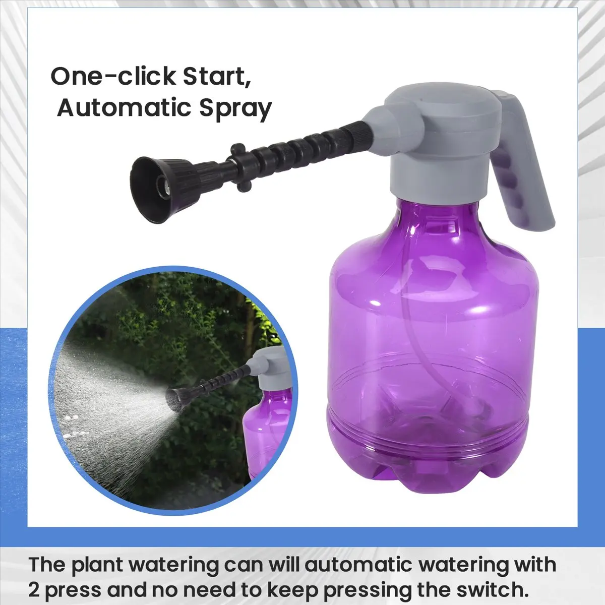 newA10R 3L Electric Bottle USB Rechargeable Automatic Watering Can Household Sprayer with Adjustable Nozzle Plant Mister-A