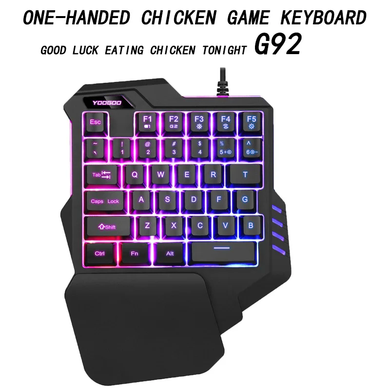 

Hot Sale 38 Keys Mechanical Axis Rainbow Racing Lantern G92 Keyboards Programmable One Handed Mini Gaming Keyboard Factory