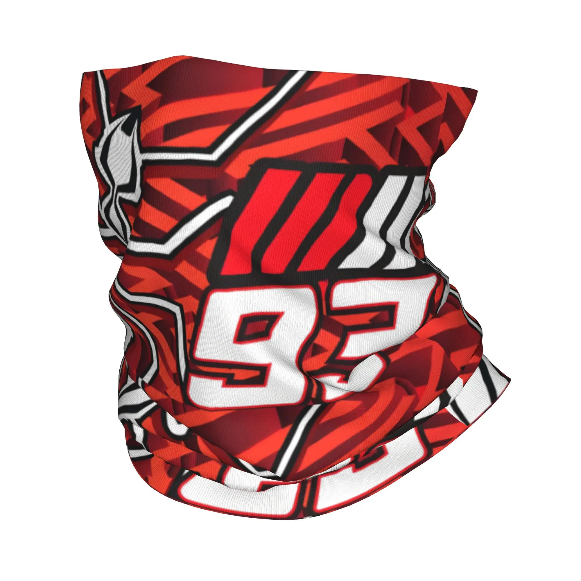 Custom M-Marced Motor 93 Neck Gaiter Women Men UV Protection Winter Motorcycle Rider Bandana Scarf for Ski