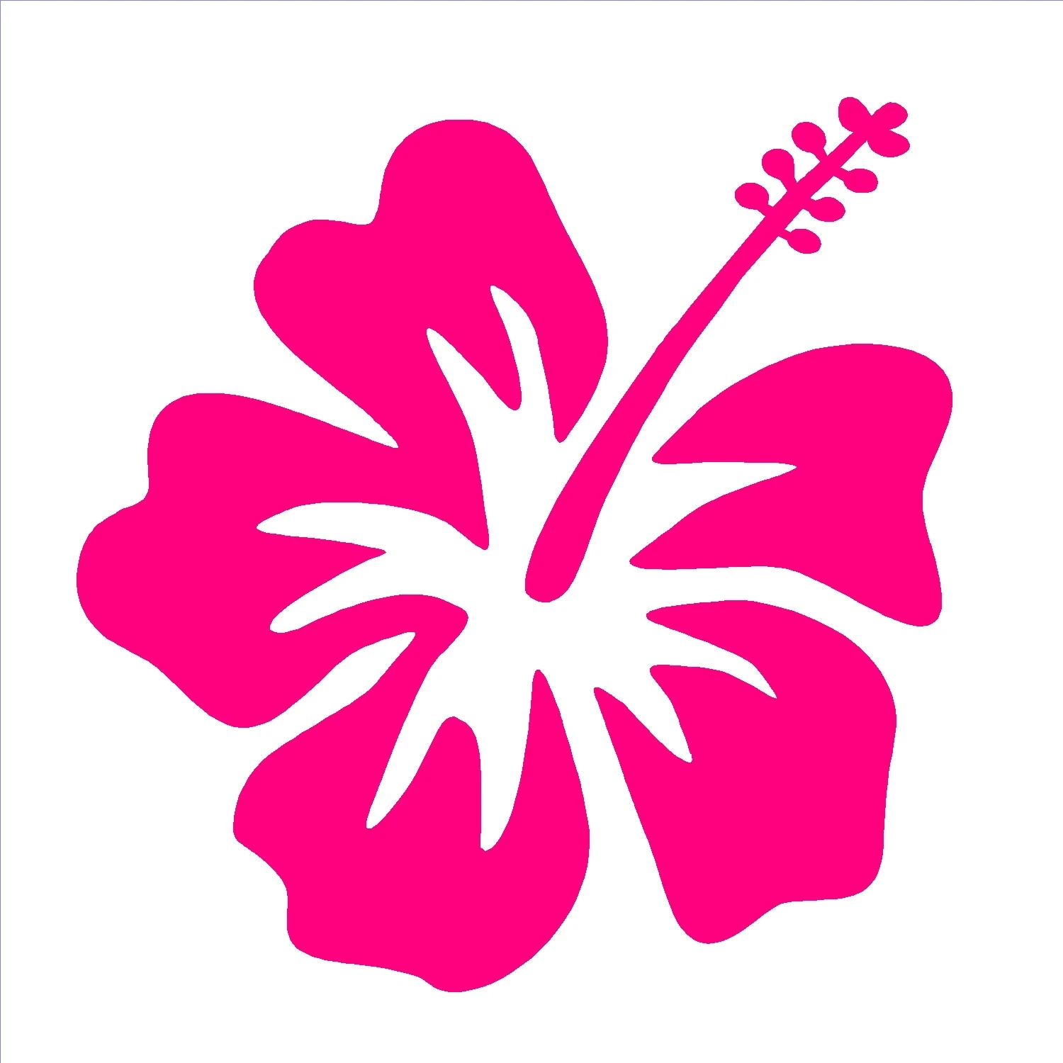 

Hibiscus Vinyl Decal Hawaiian Aloha Flower Car Window Laptop Sticker