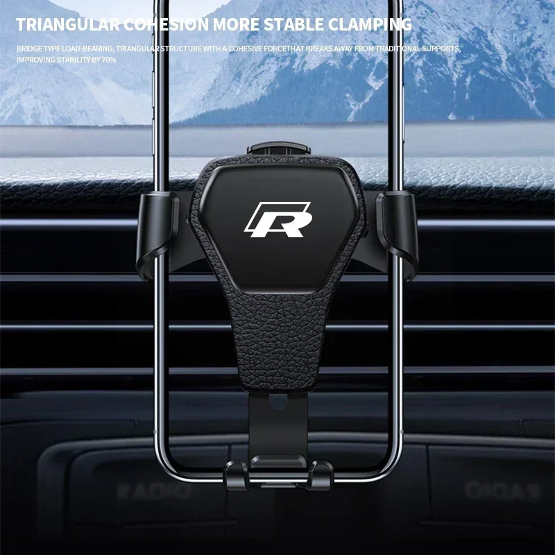 Auto Car Phone Holder Air Vent Clip Mobile Support For VW Rline Arteon Jetta Atlas Eos Caddy GTD Sharan Transporter Accessories