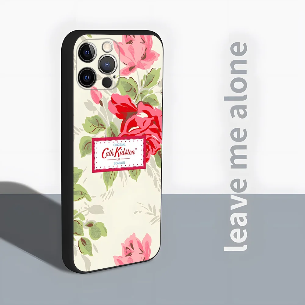 Women Fashion C-cath Kidston Phone Case 2023 For IPhone 15 14 12 13 11 Pro Max Mini X XR XS Max 7 8 Plus New Black Silicon Cover