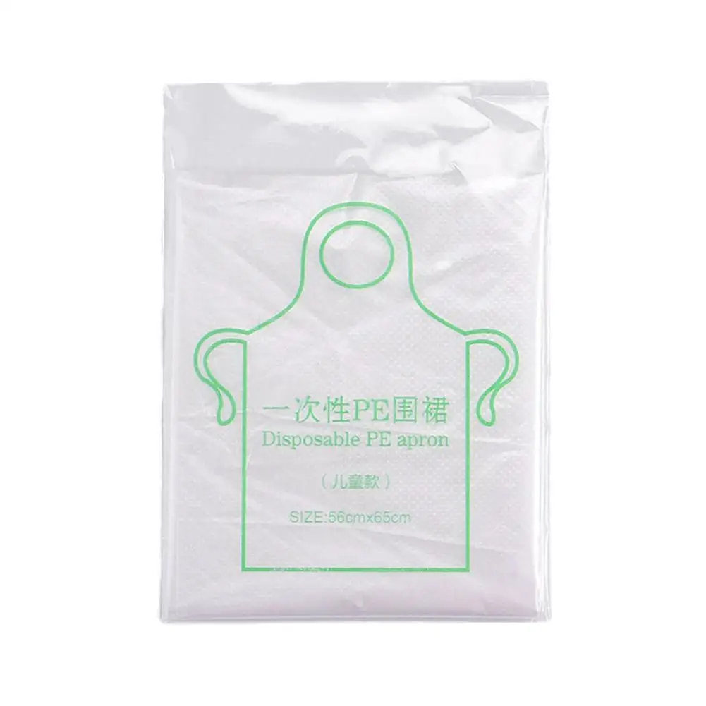 New Disposable Kitchen Aprons Plastic Waterproof Apron Individually Packing Gowns For Men Women Kitchen Tool D2t9