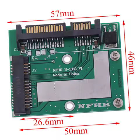 MSATA SSD to 2.5'' SATA 6.0gps adapter converter card module board mini pcie ssd