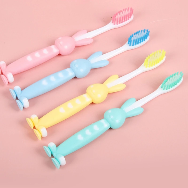 4 Uds. Cepillos dientes bonitos Color cepillo dientes para bebés y niños, cepillo dientes cerdas suaves