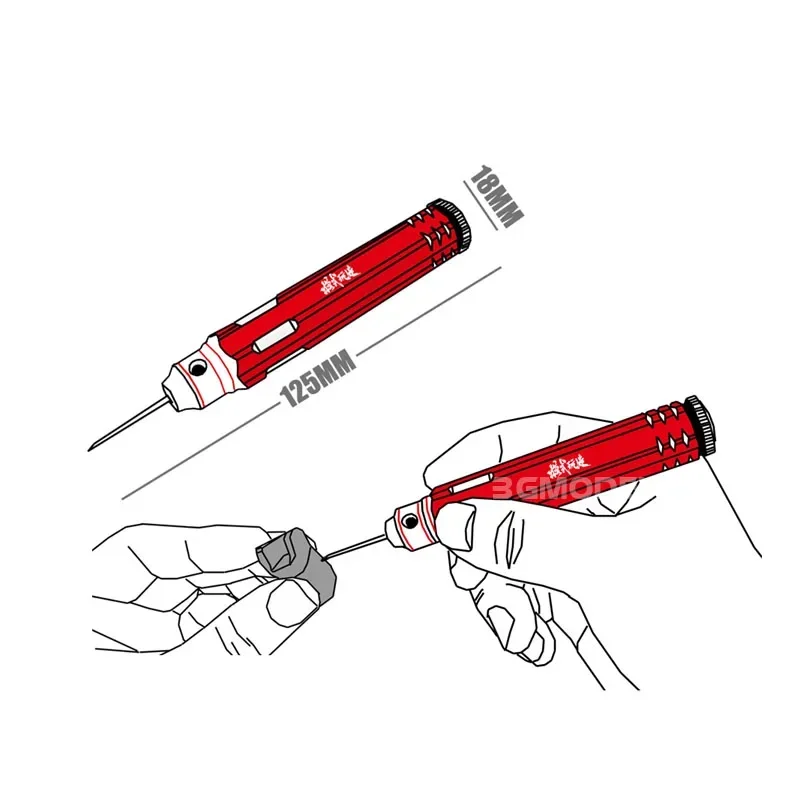 5 in 1 Model Scriber Model Resin Carved Scribe Line Hobby Cutting Tool Chisel 0.2/0.4/0.6/0.8/1.0mm with Rubber Cap Blades