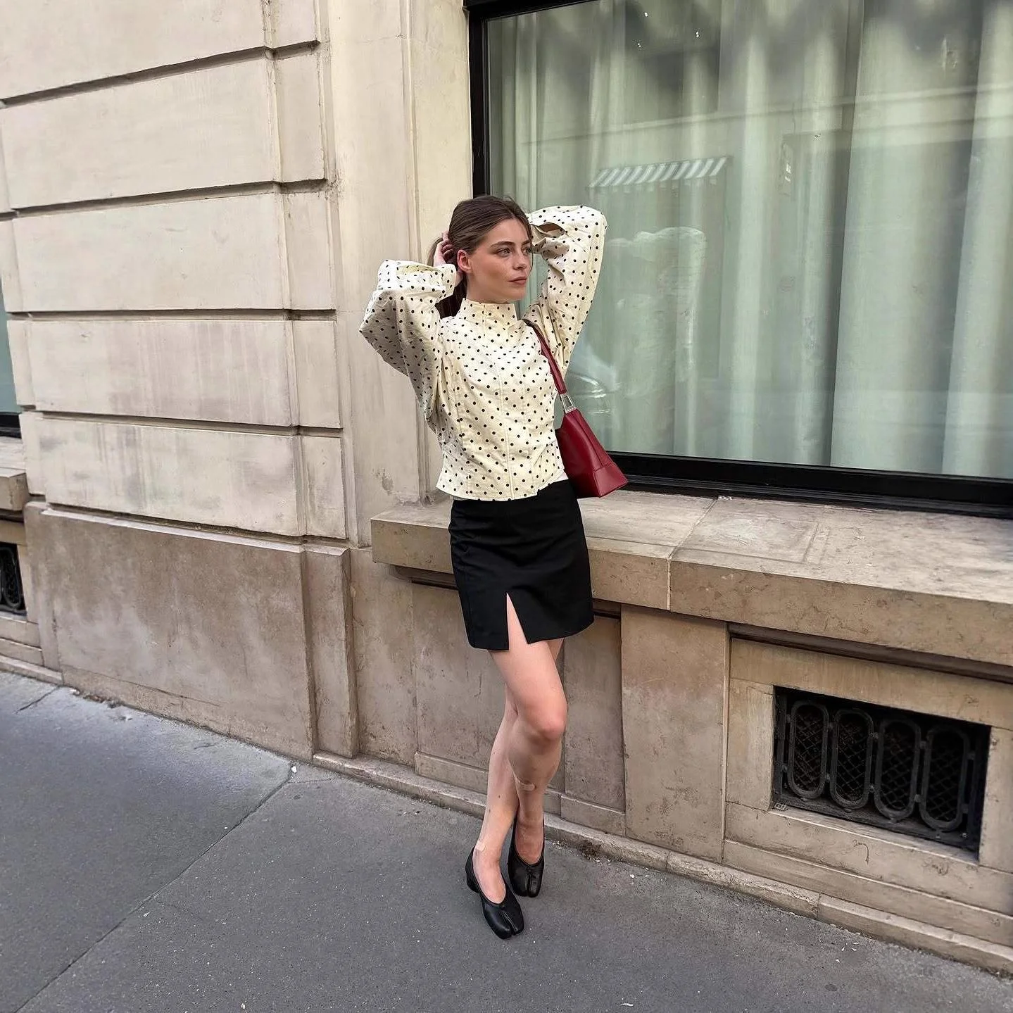 

Корейский тонкий свободный универсальный открытый кардиган в горошек Верхняя одежда Топ 2025 Cross-Border Sle Spring ort Sve Long Sve