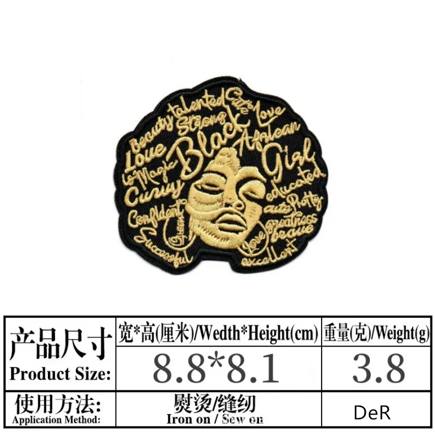 9022 Popular Badges Iron On Sew On Embroidered Patches Clothing Hat Bag Shoe Repair Phone Gift Box Decor DIY Accessory 10 Pcs