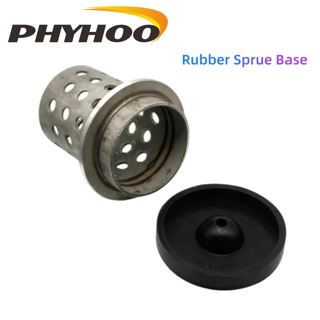PHYHOO Rubber Sprue Base for Vacuum Flask DIY Wax Casting Tool Large and Small Inch DIY Jewelry Making Tools ﻿