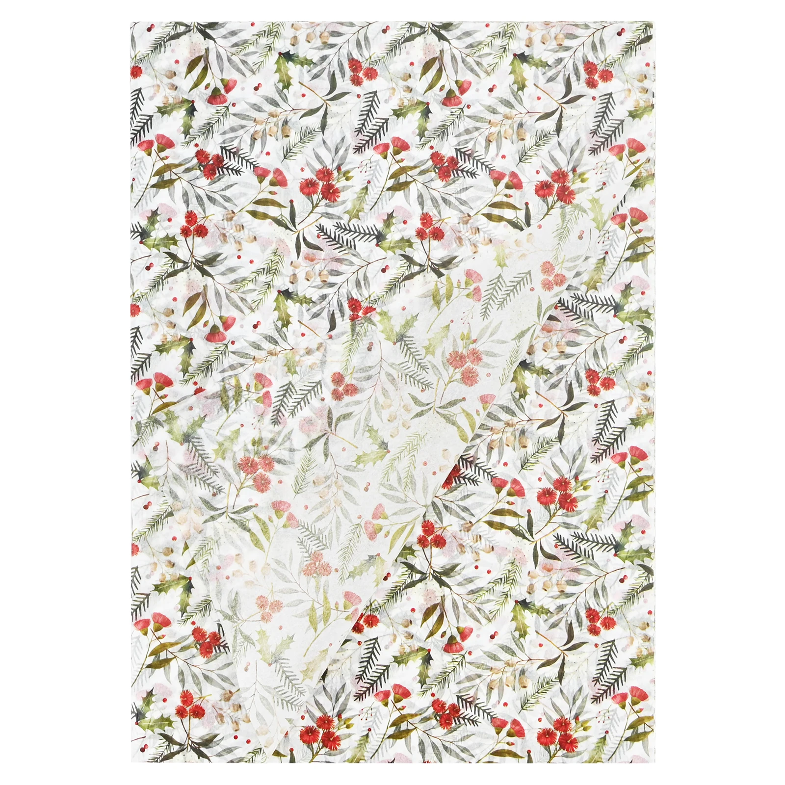 (General Goods) Pear Paper Mori Green Leaves 35x50cm 50 Sheets