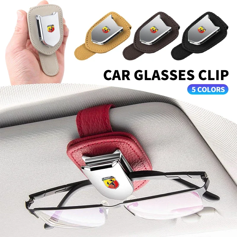 Car Sun Visor Automotive Hanger Clip Ticket Card Mount Clips Sunglasses Holders For Abbas Abarth Punto 124/125/500 Stilo Ducato