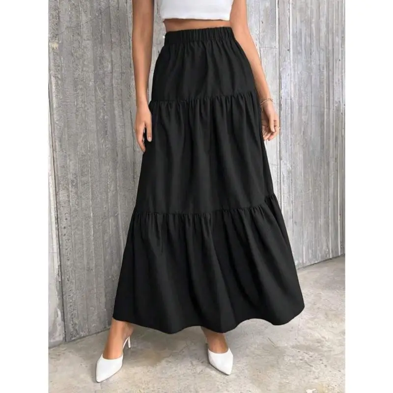 

Cross-Border New Sle Bots Ruffle Hem Skirt Men's Vintage Elastic Micro Elastic Nine Points Pants Ci Walk Suitable