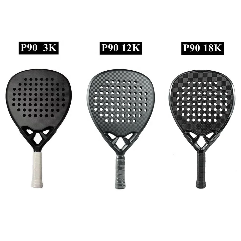 2025 top grade Carbon fiber material tennis paddle, high strength 12K polyester net material, customizable outdoor padel sports