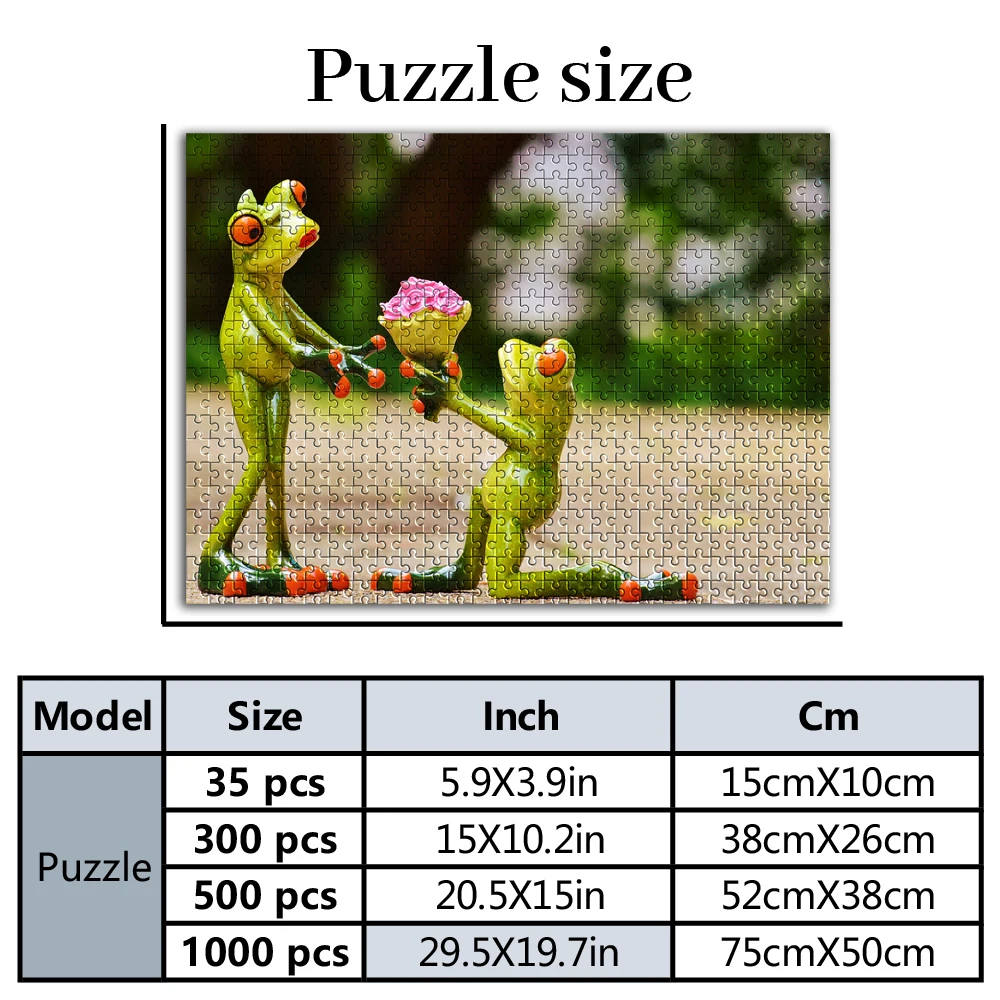 35/300/500/1000pcs Personalized Custom Photo Puzzle Scenery Photo Parent-Child Interactive DIY Assemble Game Toy
