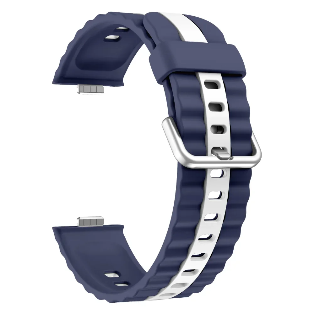 حزام سيليكون بلونين لساعة Huawei Watch Fit 4 Pro 3 سوار رياضي معصمه حزام لساعة Huawei Watch Fit 4 3 Correa Accessories