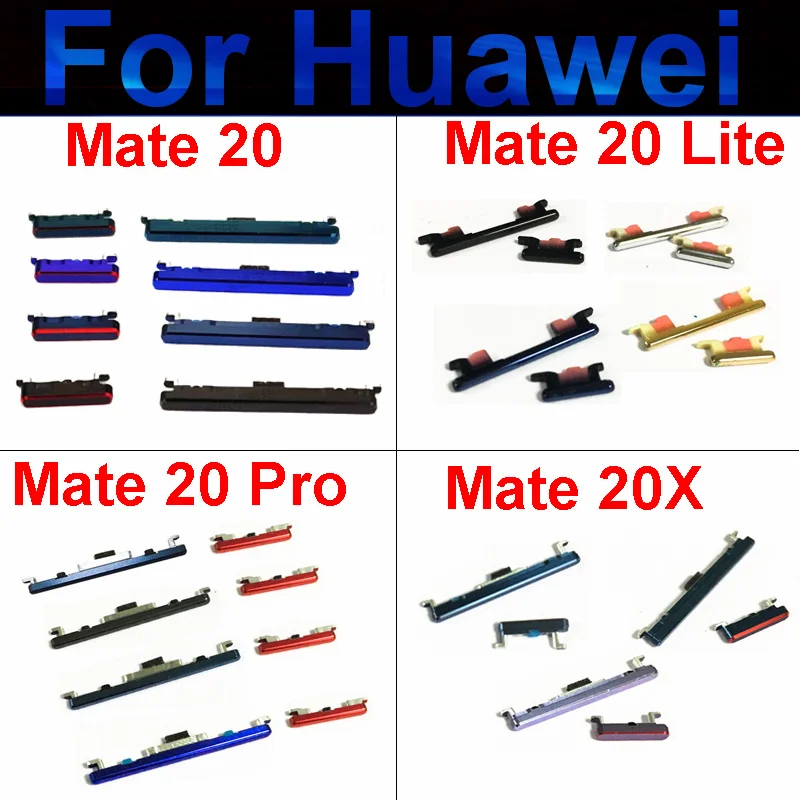 Power Volume Side Buttons For Huawei Mate 20 20Lite 20Pro 20X Up Down Audio Control Volume&Power Button Switch Keys Repair Parts