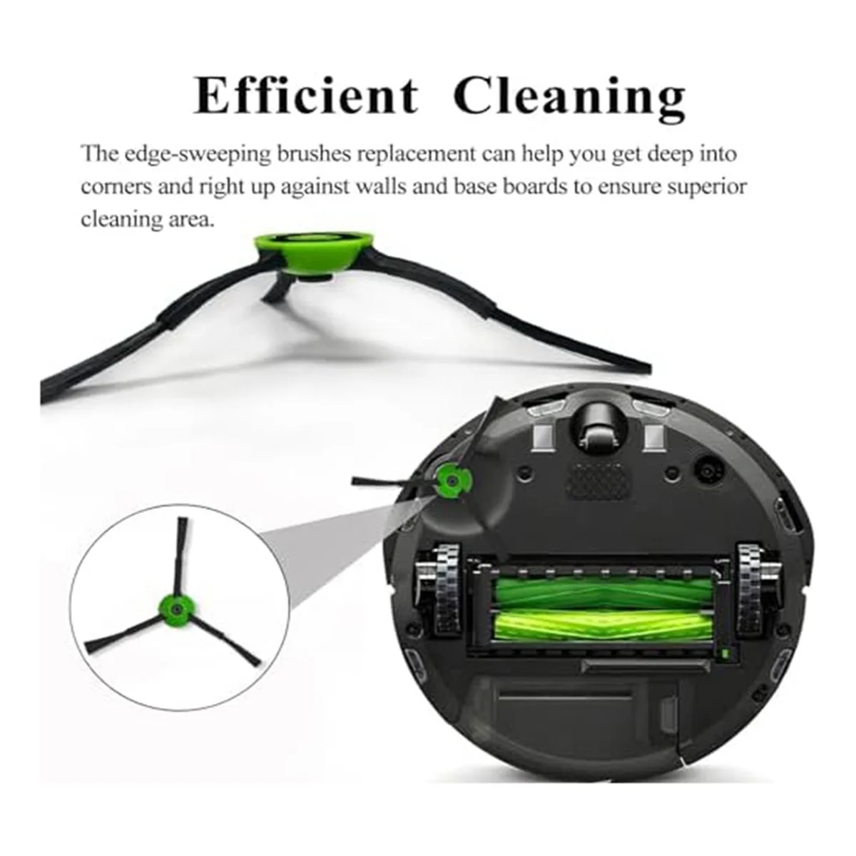 Edge-repuesto de cepillos de barrido, Compatible con iRobot Roomba Serie I & J & E, todos los modelos, accesorios de cepillos laterales