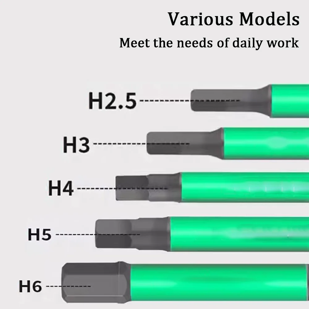 Imagem -06 - Tungstênio Aço Chave Elétrica Rod Bit Hexagonal Chave de Fenda Elétrica Forte Magnético Shank Phi Conjunto de Broca Elétrica