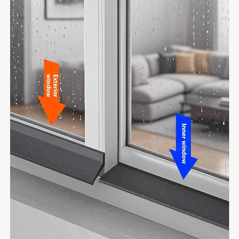 50 سنتيمتر نافذة المنزل حجب المياه بار نافذة منزلقة المطر السير الوقائي شرفة العزل يندبروف ختم الشريط وامض مجلس #4