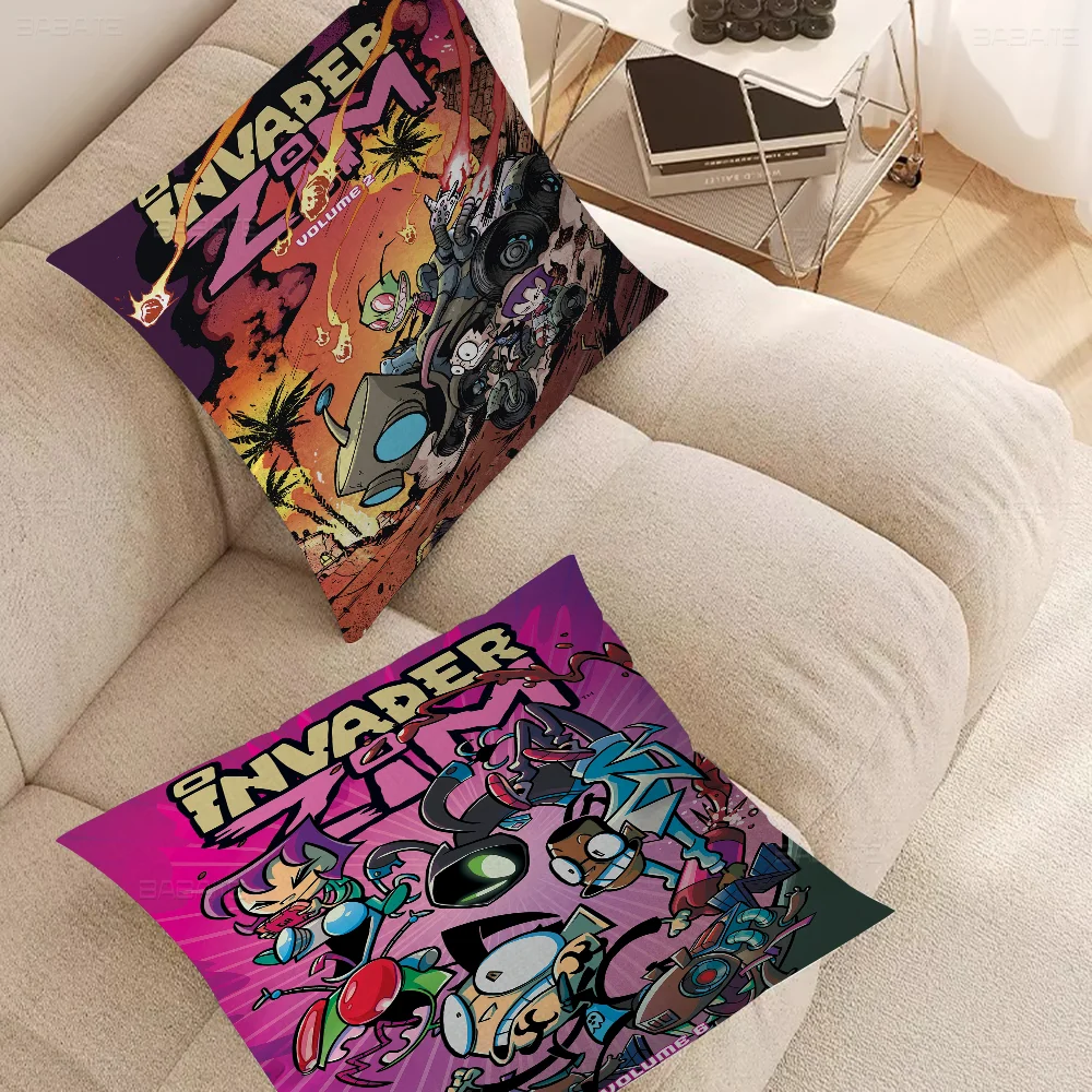 I-Invader Z-Zim Cartoon Pillow Gifts Home Office Furnishings Bedroom Sofa Car Cushion Cover Case 45x45cm