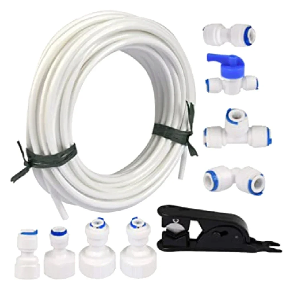 

Connection Set Connection Kit 15m Water Pip Connection Easy Installation Plastics Quick-release Refrigerator/Coolers