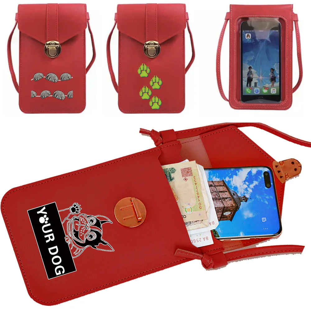 

New Women's Crossbody Bags Versatile Fashion Small Shoulder Handbags Footprints Printing Series Simple Commuting Phone Bags