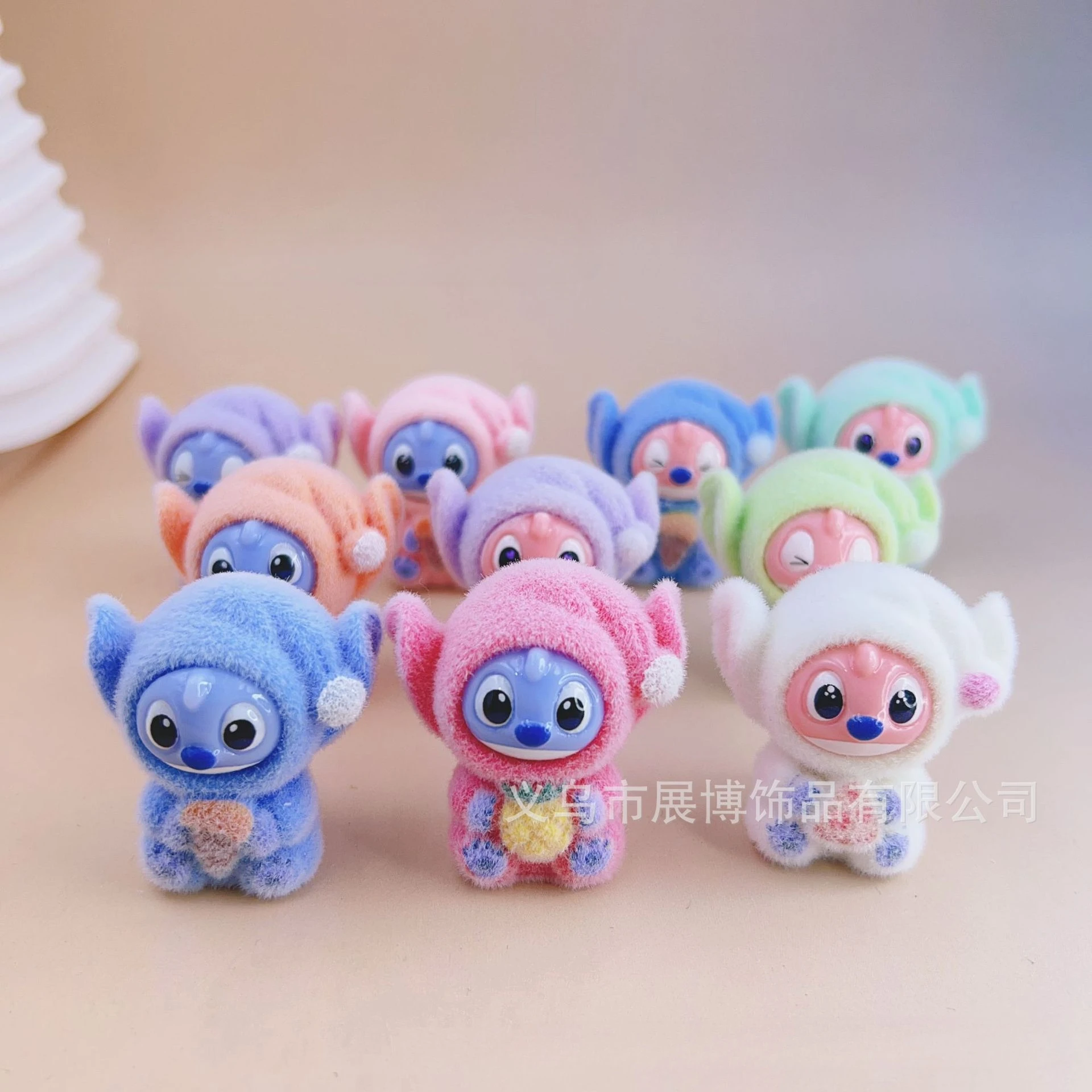 2025 New Disney Stitch Eat something before Sleep Series Blind Box Pendant Cute Doll Mystery Box Toy flocking Doll Holiday Gift