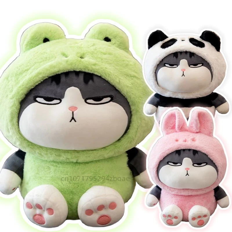 Creative Cosplay Pig Frog Panda Tabby Cat Plush Toy Squishy Hooded Bunny My Emperor Plushie Peluche Dress Animal Gift Birthday