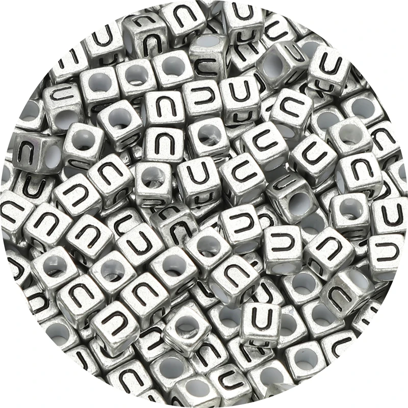 50Pcs Acrylic Letter Decoration Beads for DIY Bracelet Necklace
