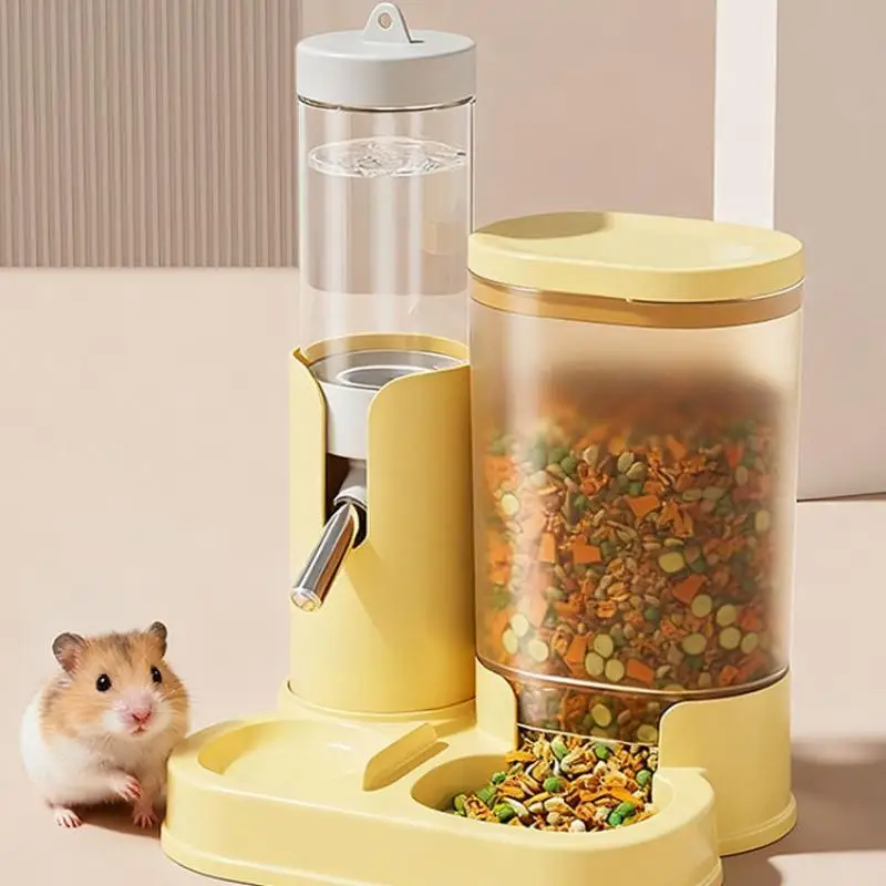 New Hamster Feeder and Water Dispenser Combo: Automatic Drinking Ball Water Bottle for Guinea Pigs, Hamsters, and Small Pets