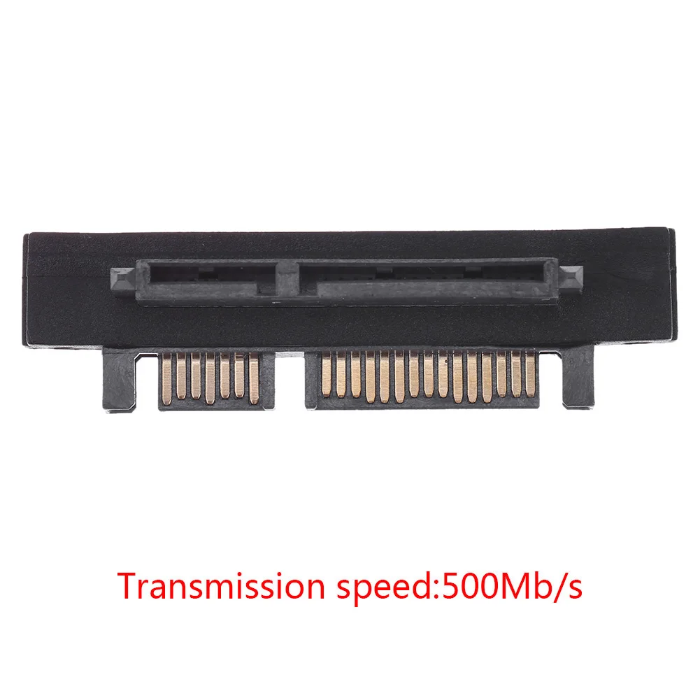 90 Degree 7+15Pin SATA Male to Female Port Converter Adapter Card High Speed 500Mbps for SATA HDD SSD Hard Disk Drive Right/Left