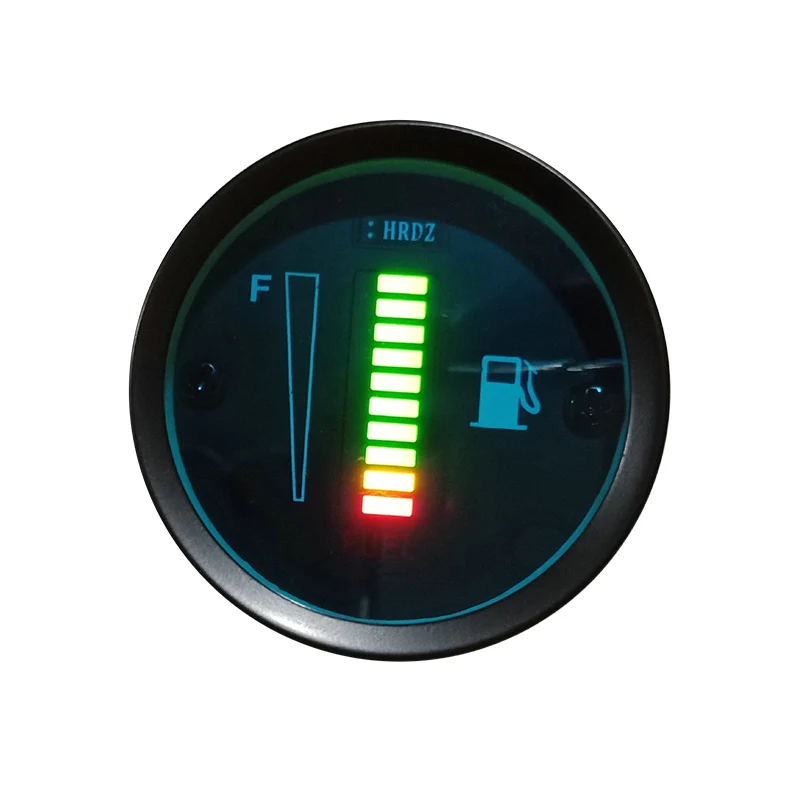 12 فولت/24 فولت العالمي 52 مللي متر سيارة دراجة نارية مستوى الوقود متر مقياس 8 LED ضوء العرض