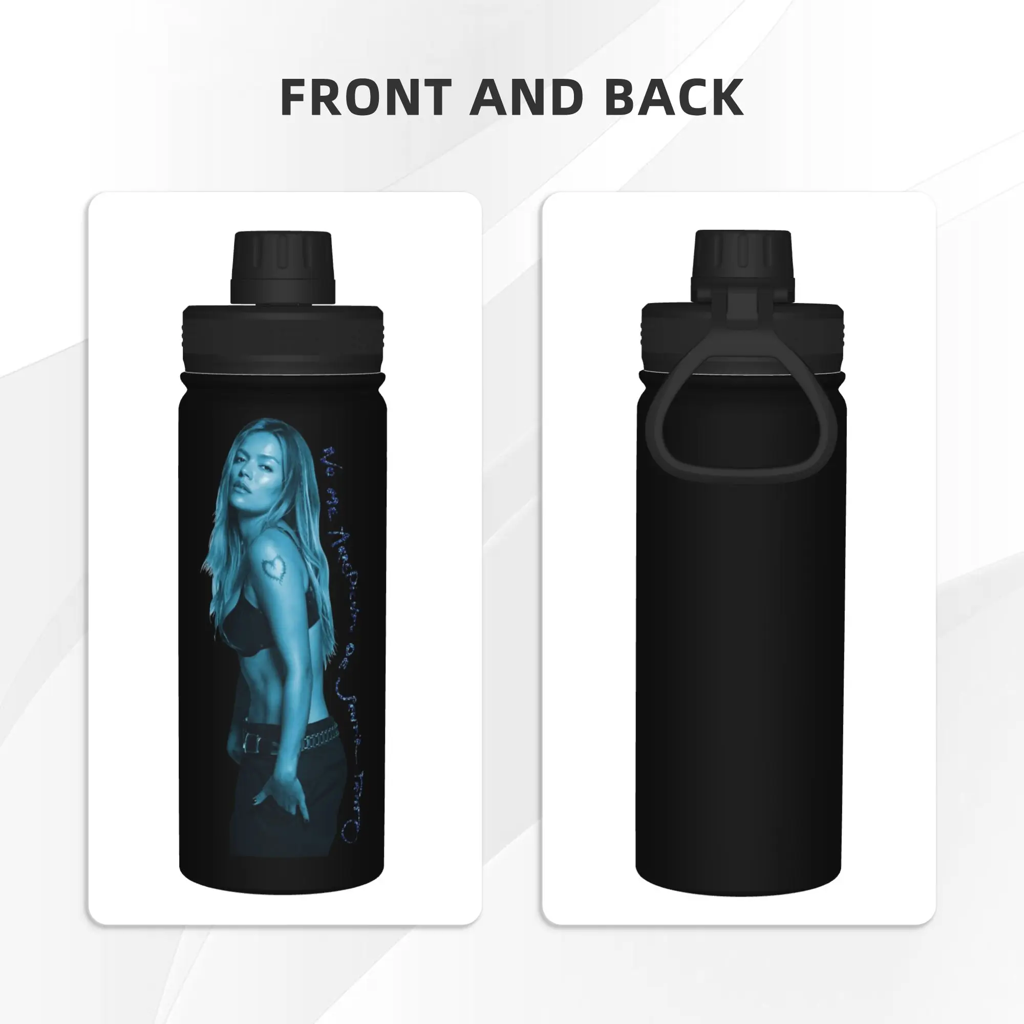 Singer Karols G 18OZ Sports Insulated Kettle  Thermal Cup Vacuum Flask School Mugs Spill Proof