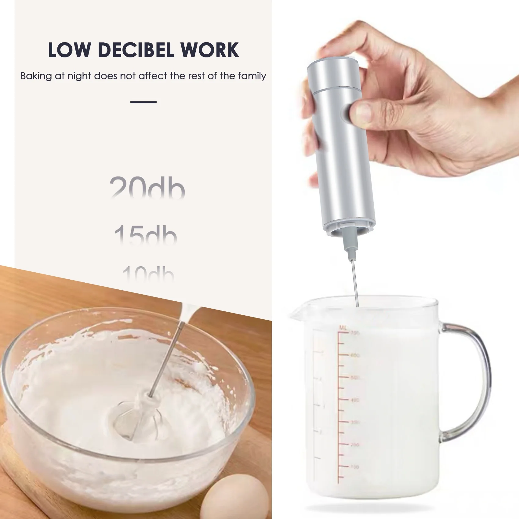 Melkopschuimer Handheld Elektrische Reiskoffie. Koffieschuimer Voor Melkschuimer, Latte/Cappuccino Frother Mixer Voor Dri