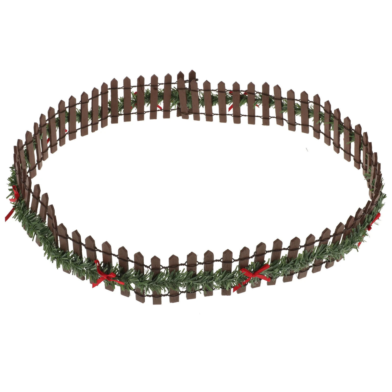 

Miniature Fence Xmas Decoration Wooden Mini Fence Micro Landscape Small Garden Fencing Miniature Craft Supplies Ornament